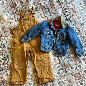 3T Carhartt Overalls/Wrangler Denim Jacket